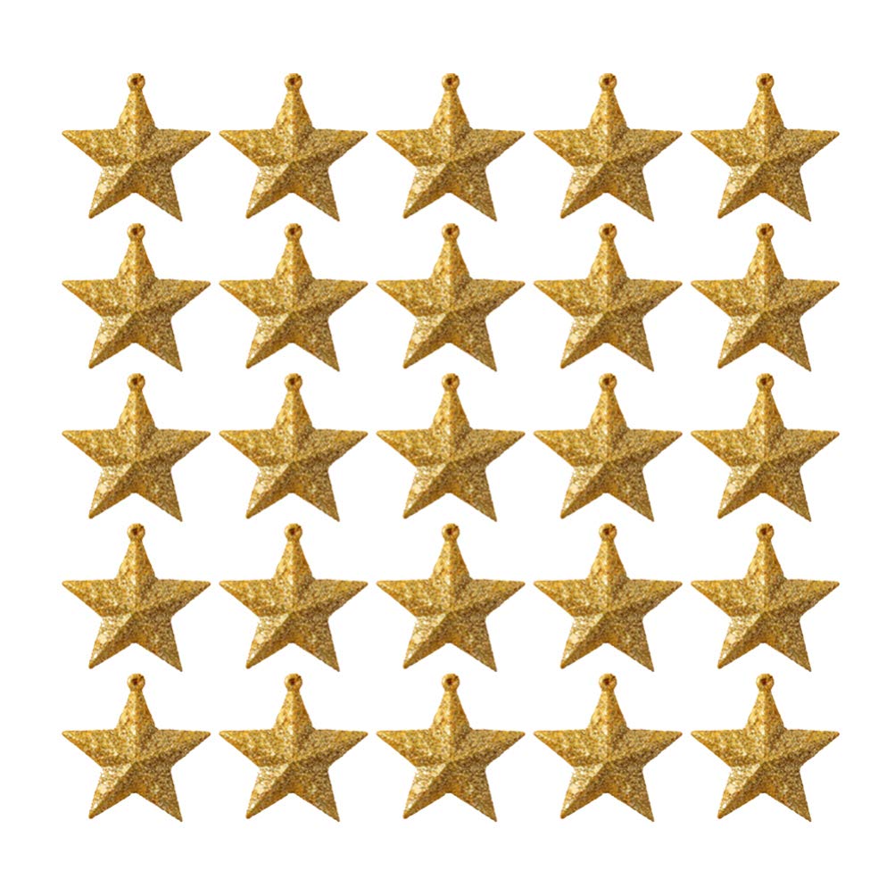 Toddmomy 30pezzi Mini Stelle Decorative per Albero di Natale Ornamenti Natalizi Creativi Ciondoli Forma di Stella per Decorazioni Festive
