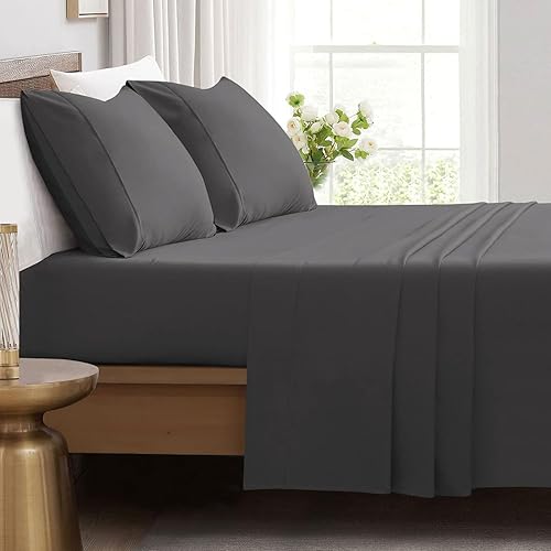 Miniatura 2 de MOONLIGHT20015 Juego de sábanas tamaño individual  3 piezas de microfibra cepillada suave hotel ropa de cama y fundas de almohada  Juego de sábanas