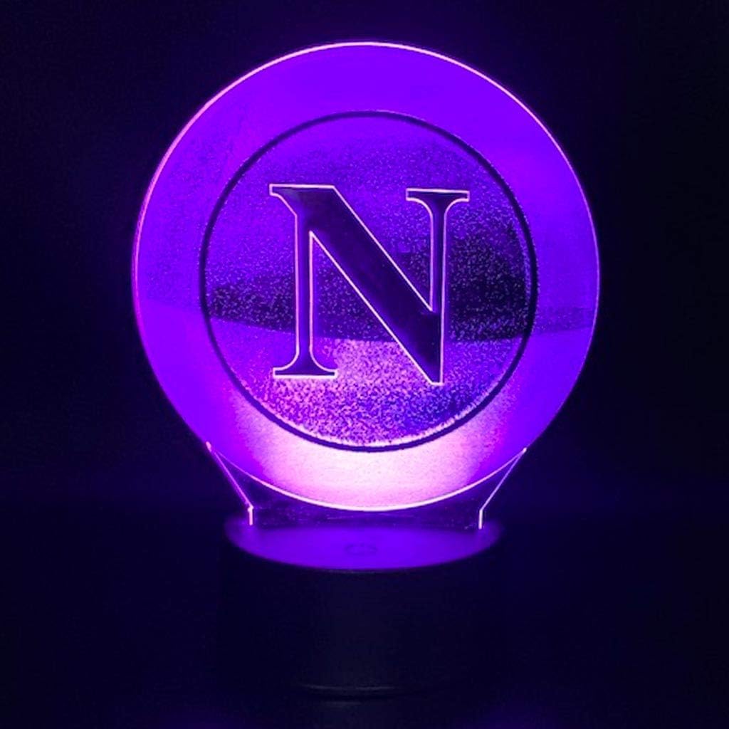 LED-Lampe mit Wappen Neapolitanischer Fan-Nachtlicht Nachttischlampe Tisch Schreibtisch Dekoration Kinderzimmer Fanartikel Neapel