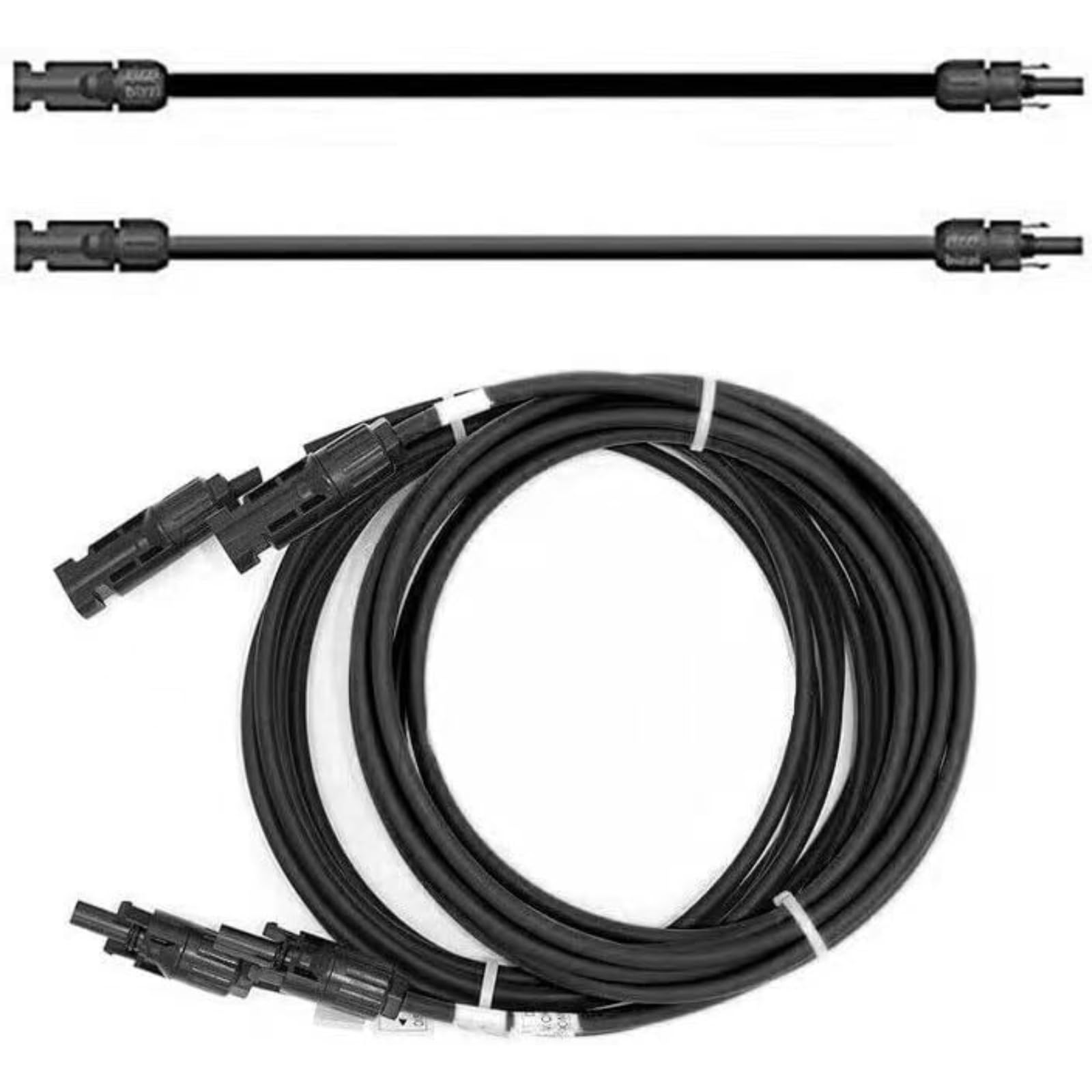 Kabel solarny 4 mm² przedłużacz kabla słonecznego 3 m, wtyczka MC4 PV wtyczka 4mm2 (4 mm²3 m czarny)