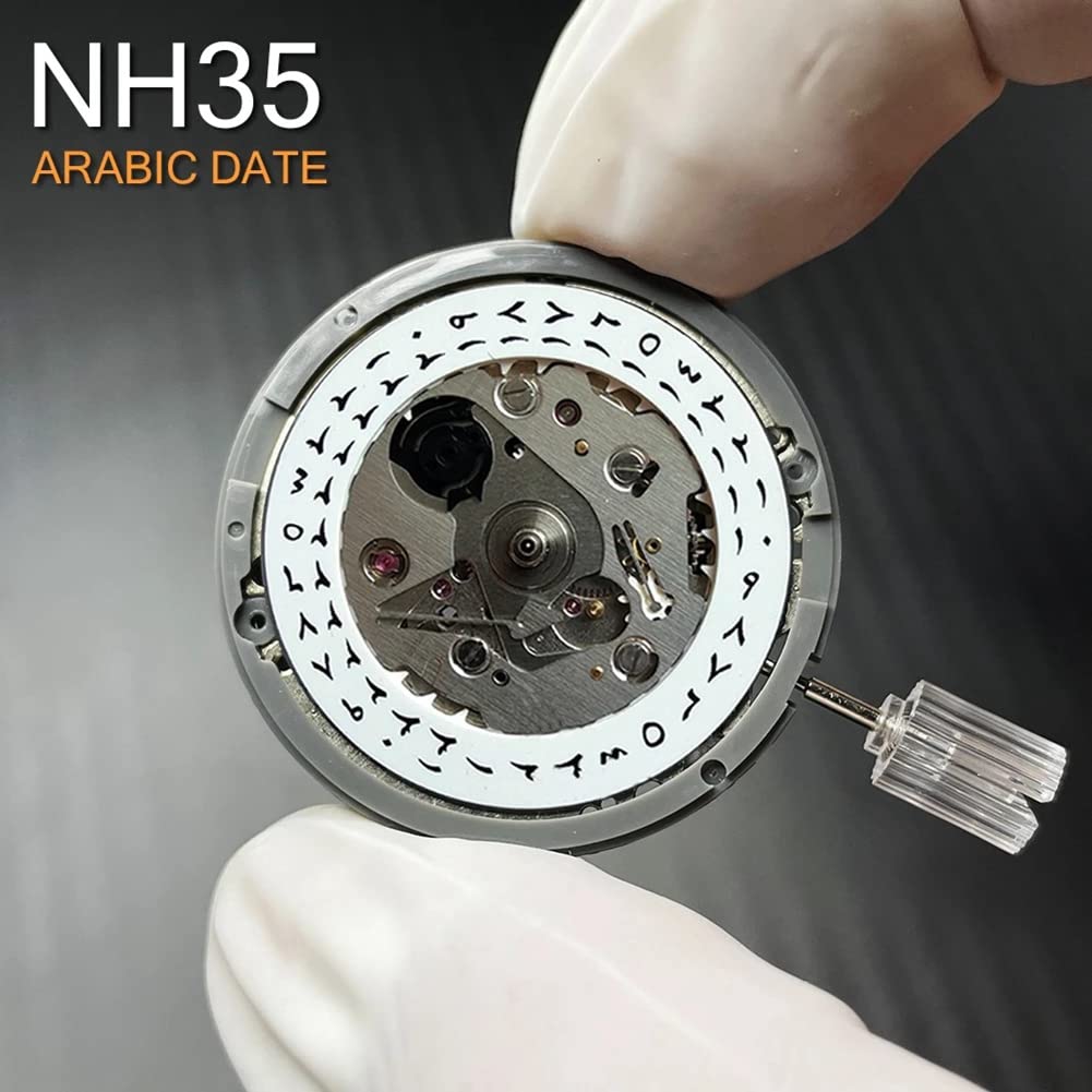 Koanhinn 1 sztuka mechanizm zegarka automatyczny mechanizm mechaniczny tarcza przy 3,0 mod mechanizm wymiany NH35 NH35A 24 klejnoty wysoka dokładność biały