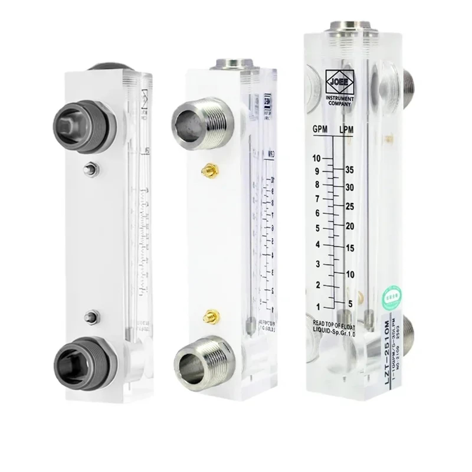 LZT-25M 1 "BSPT macho PVC vidrio acrílico plástico líquido agua Gas aire flotador caudalímetro con instalación de Panel lve ajustable(2-16GPM 10-60LPM)