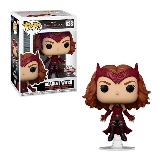 Marvel'S Wandavision Scarlet Witch Flying Funko Pop! Vinyl With A Funko Pop! Ecotek Box Protector