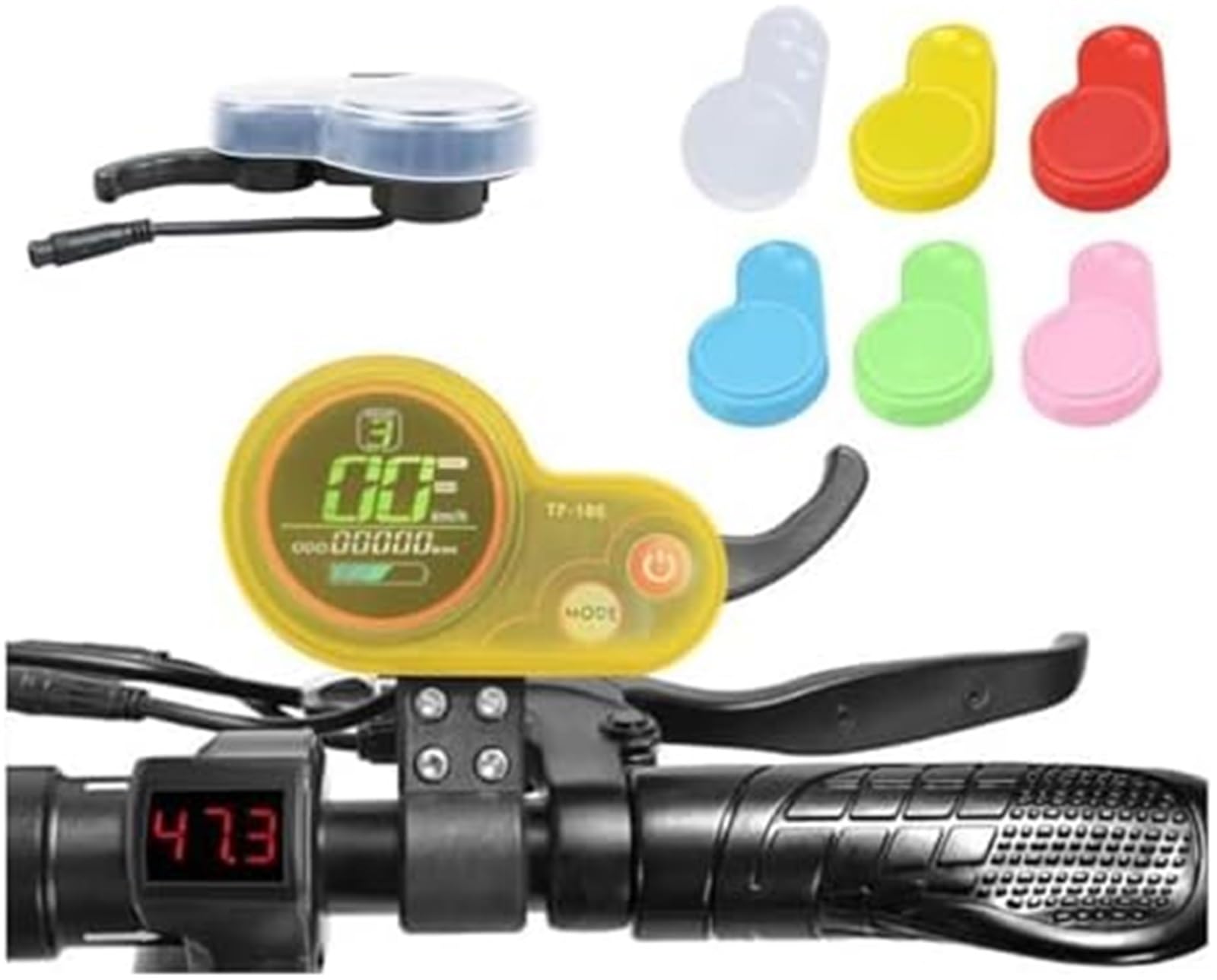 Funda de Silicona Impermeable for Pantalla LCD Kugoo M4, Transparente, for Tablero de Instrumentos de Scooter eléctrico Estuche para el Panel de Instrumentos del Scooter(Black BLU)