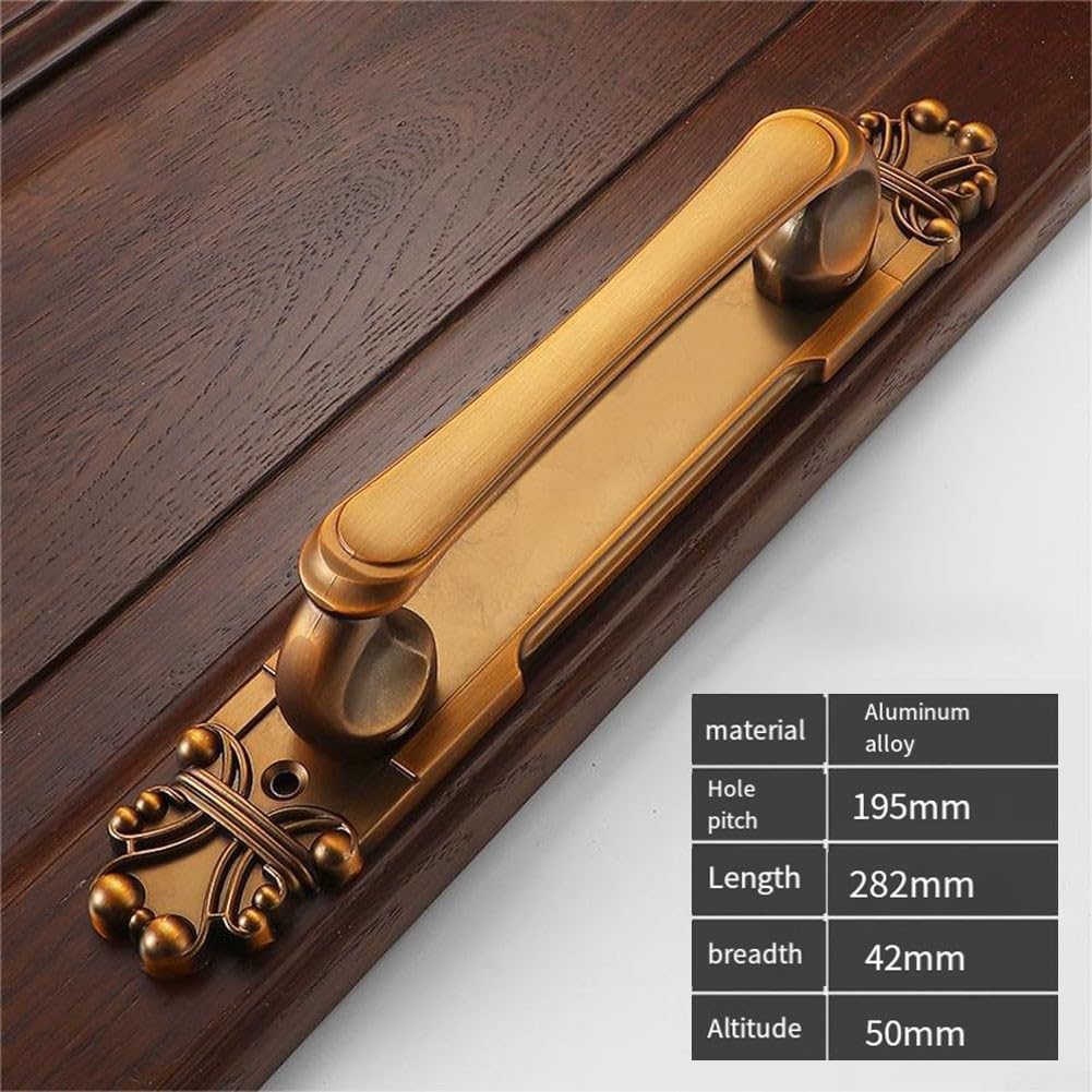 Antiker Türgriff Aluminium - Europäischer Designgriff Für Schränke & Möbel, 215mm In Bronze