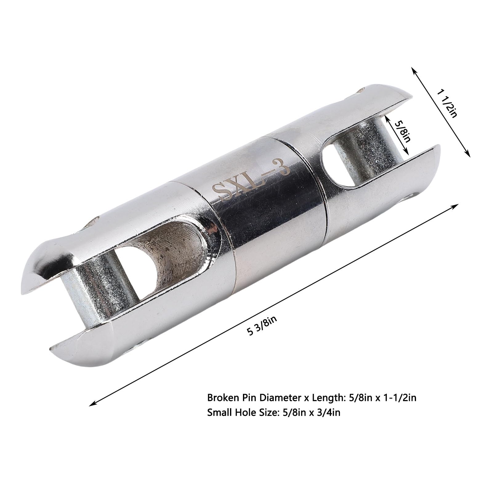 Connecteur Rotatif de Traction de Câble 3T, Matériau en Acier Inoxydable, Outil Rotatif Plus Lisse, 1 1/2 Po X 5 3/8 Po avec Broches Remplaçables, Applications Larges, pour