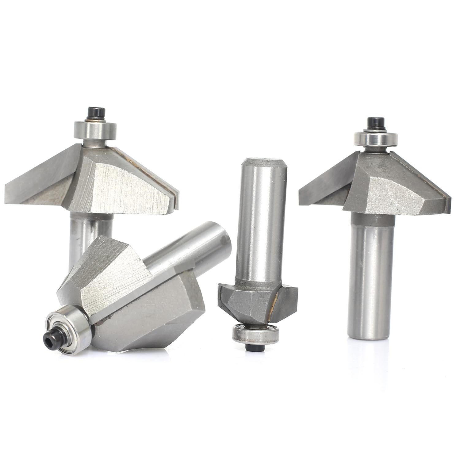 Snapklik.com : Akylin 4pcs 60 Degree Chamfer Bit Set,1/2