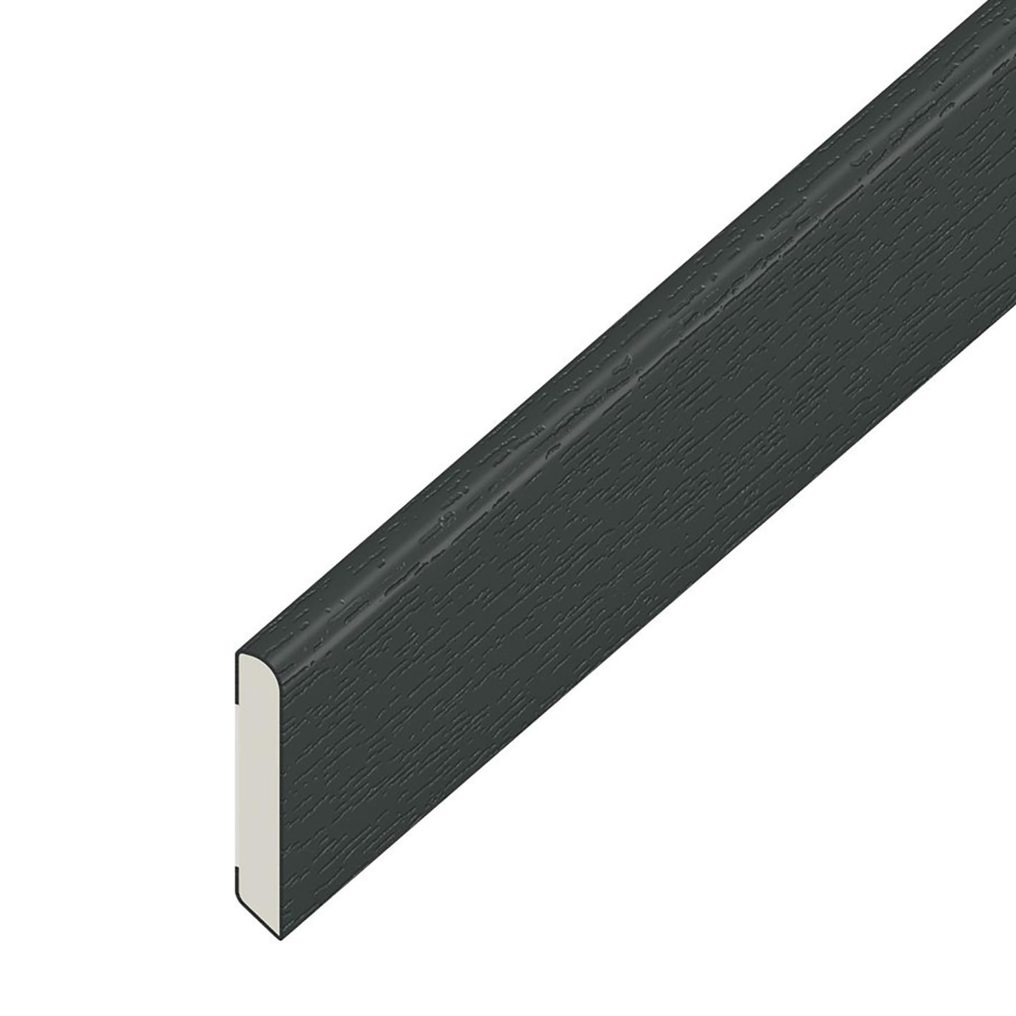 Eurocell Windows4You Anthracite Grey Upvc Architrave TrimPencil Round Flat(L) 5M X (W) 95mm from B&Q