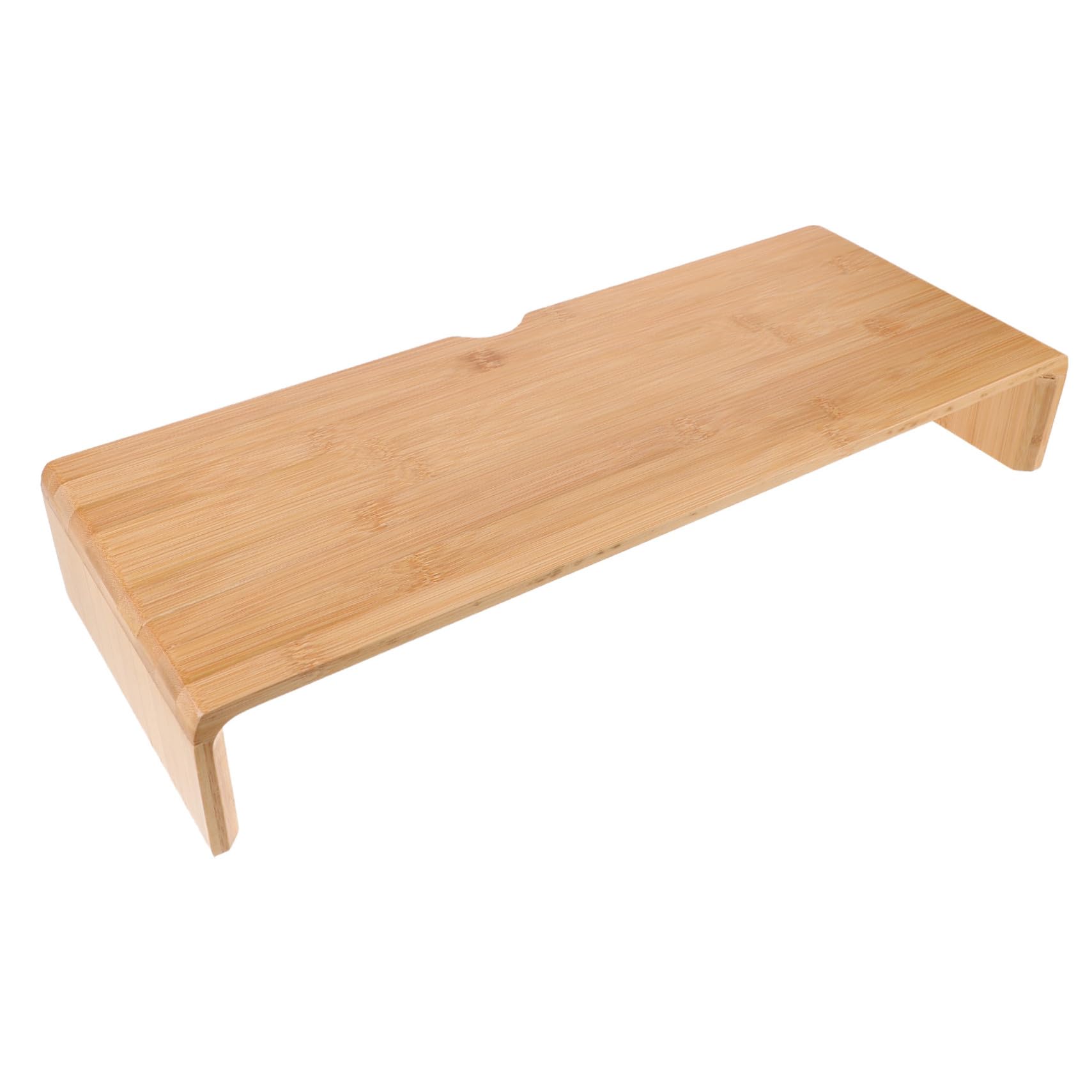 Réhausseur Moniteur Ordinateur Naturel Compact Support Écran Ergonomique avec Rangement Bureau Maison