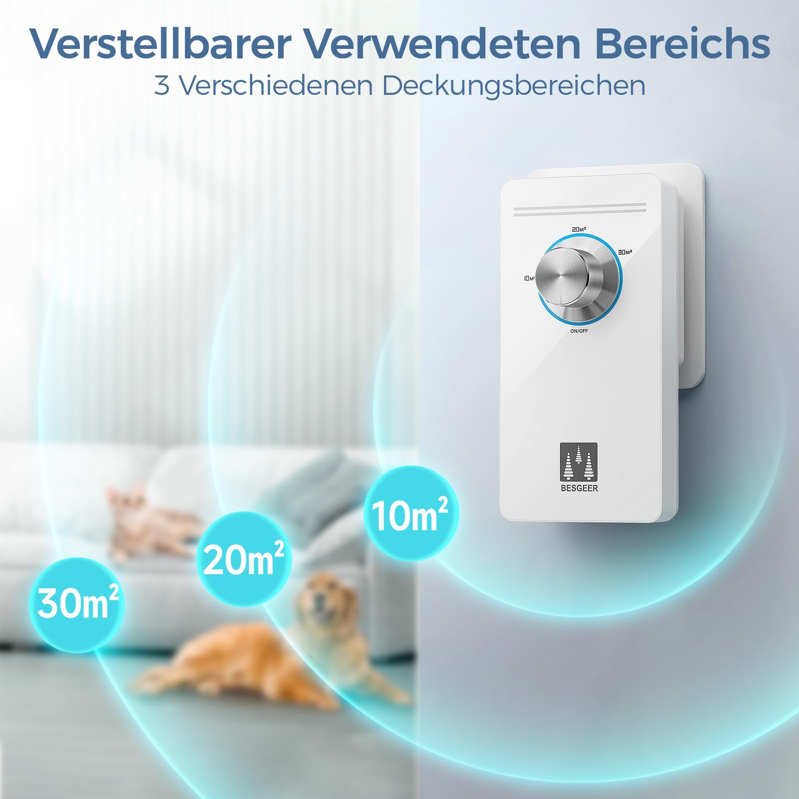 Luftreiniger Ozongenerator Geruchskiller, Air Ozonizer Ozon Ionizer Generator, Heim Air Purifier Ozongerät Ozonisator für Zimmer, Rauch, Badezimmer, Haustiere, Formaldehyd und Geruch