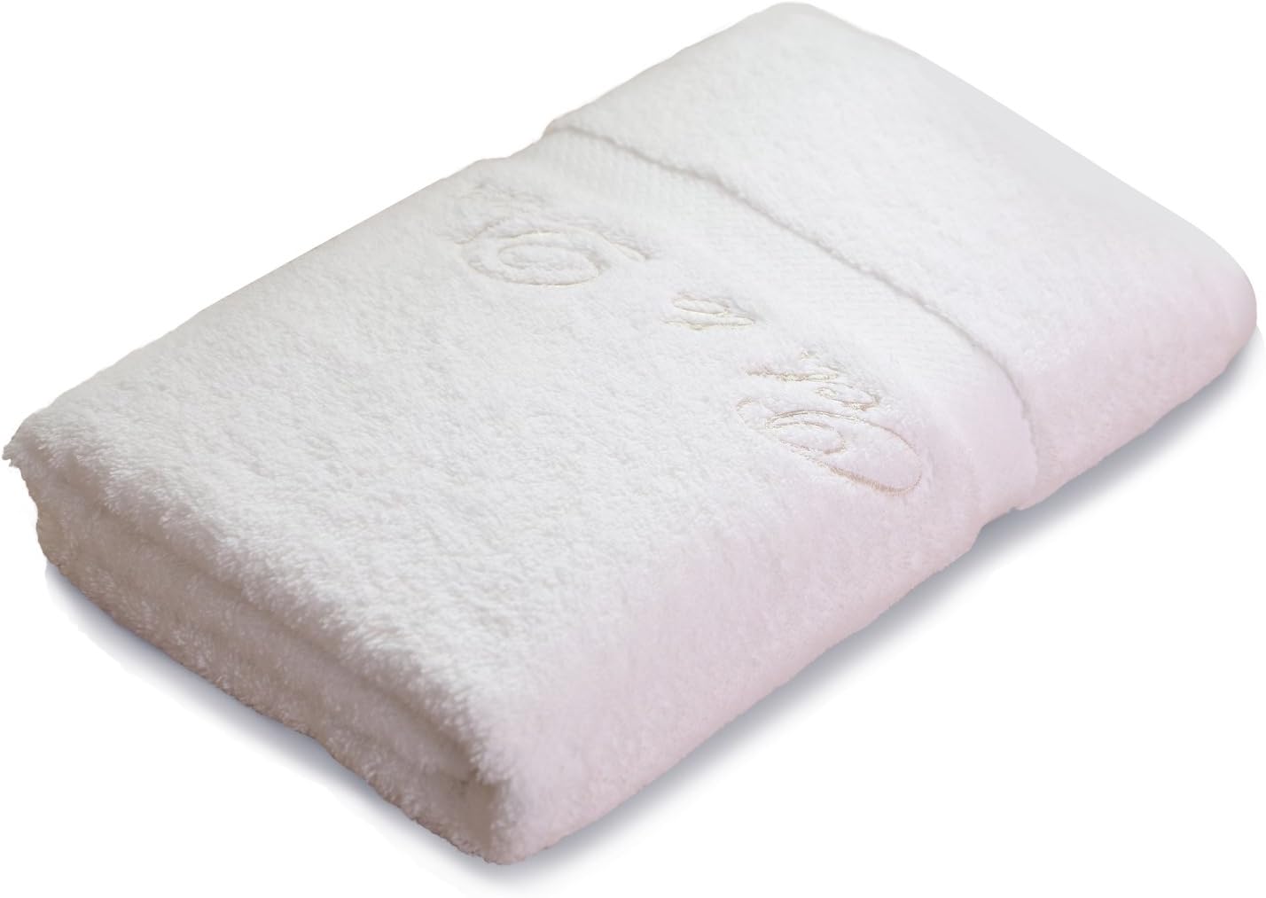 Large Hotel Cotton Bath Towels Super Soft Comfortable Bathing Towel, 55x27 inch, 643g, White
