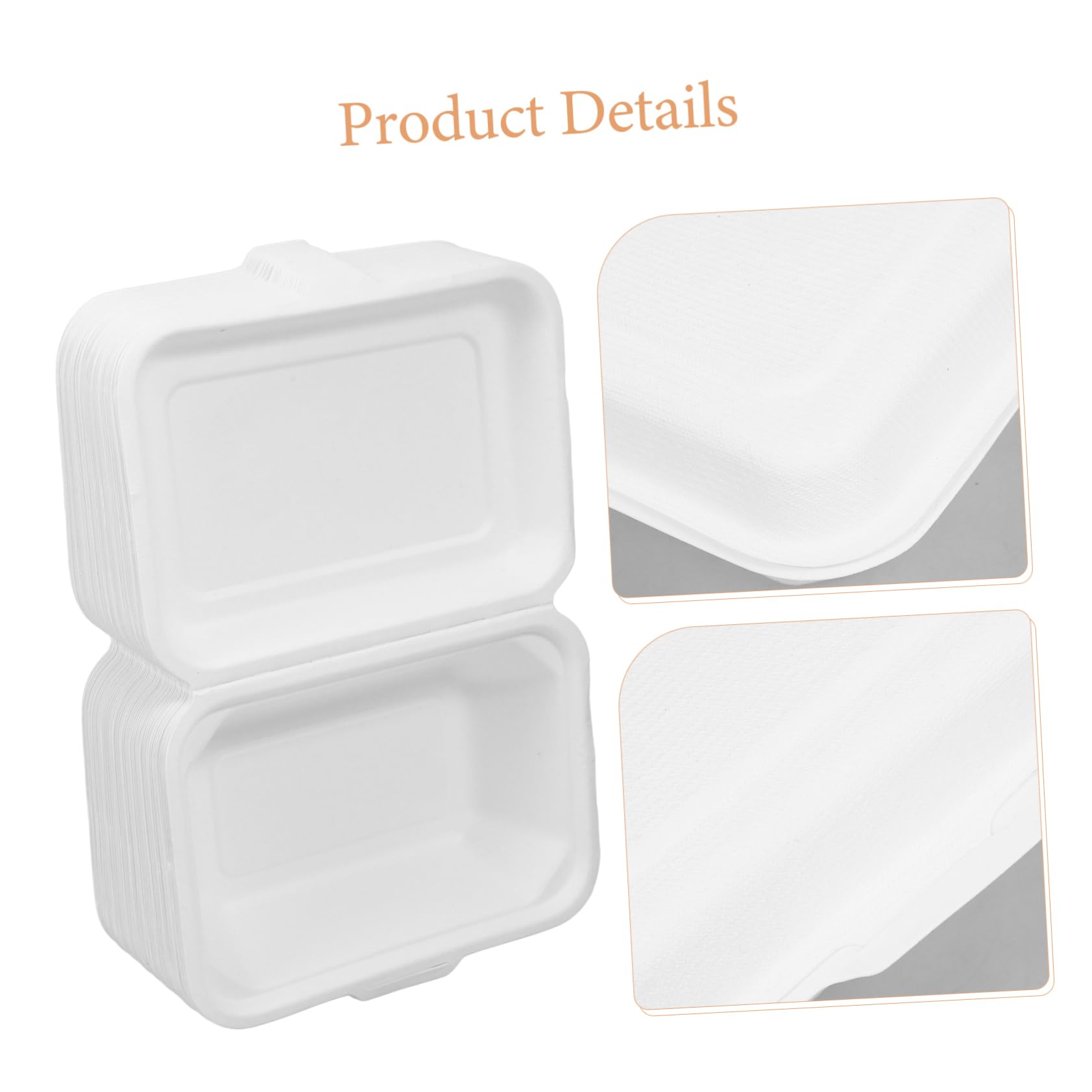 Einweg Lebensmittelbox aus Papier 600ml, 50 Stück, Weiß