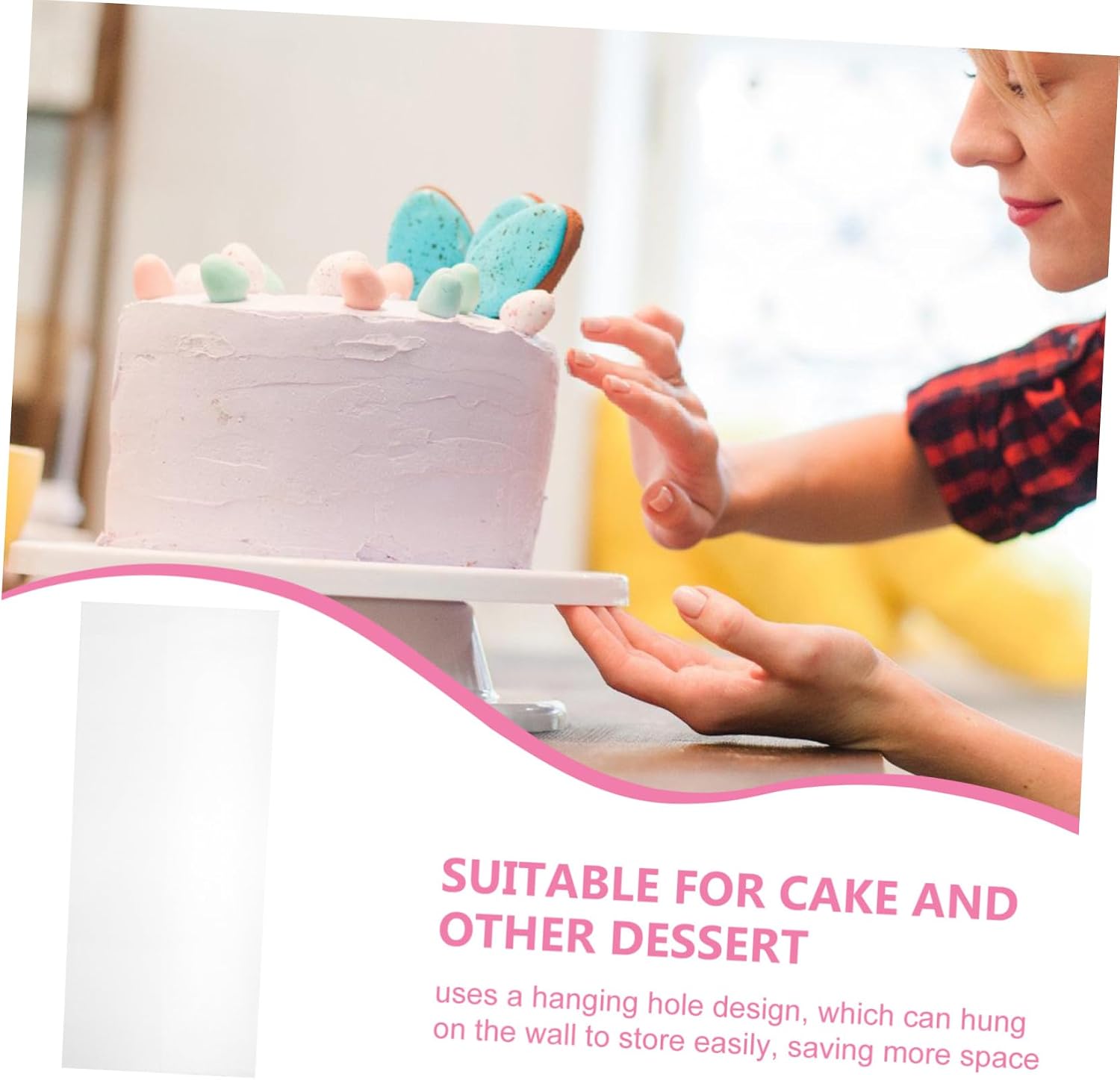 4pcs Acrylic Cake Scraper Non-stick Butter Smoother Dual-sided Mousse Decoration Tool for Baking Space-saving Design for Cake Shops Home Bakers