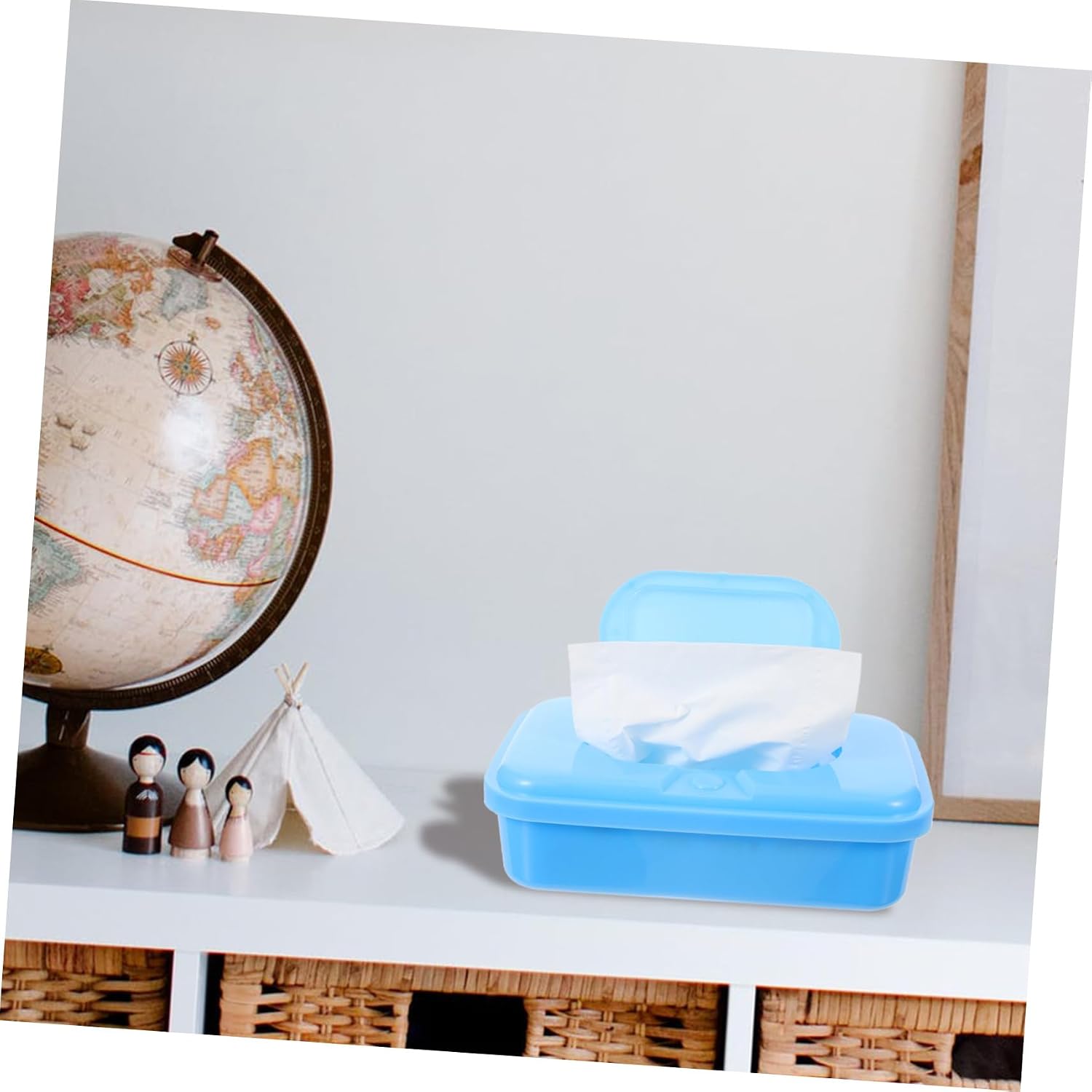 Garneck 3pcs Portable Wipes Dispenser Box Reusable Wipe Holder for Diaper Bag Dustproof Container with Cover for Home Office and Travel Random Colors