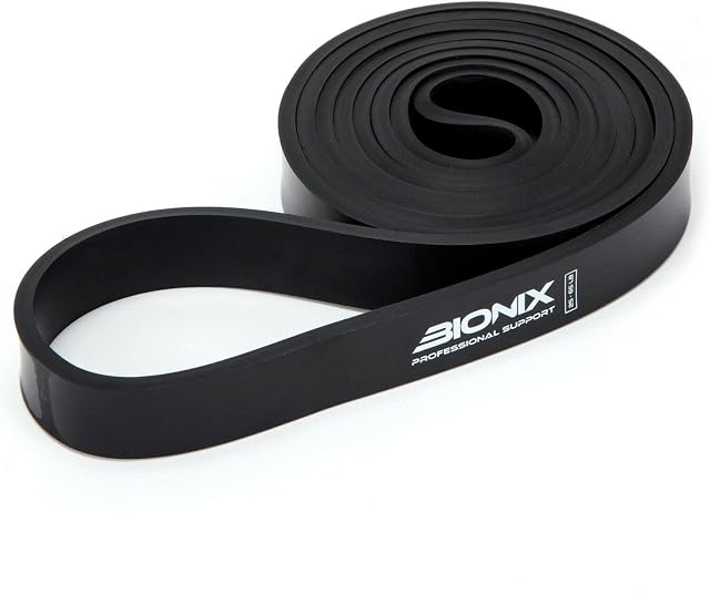 Bionix Pull Up Assistance Bands - Thick, Heavy & Long Latex Exercise Resistance Training Loop Band Set Chin Up Assist, Stretching, Workout, Powerlifting, Yoga Pilates, Legs Glutes Toning - Boost Mobility & Strength For Men and Women