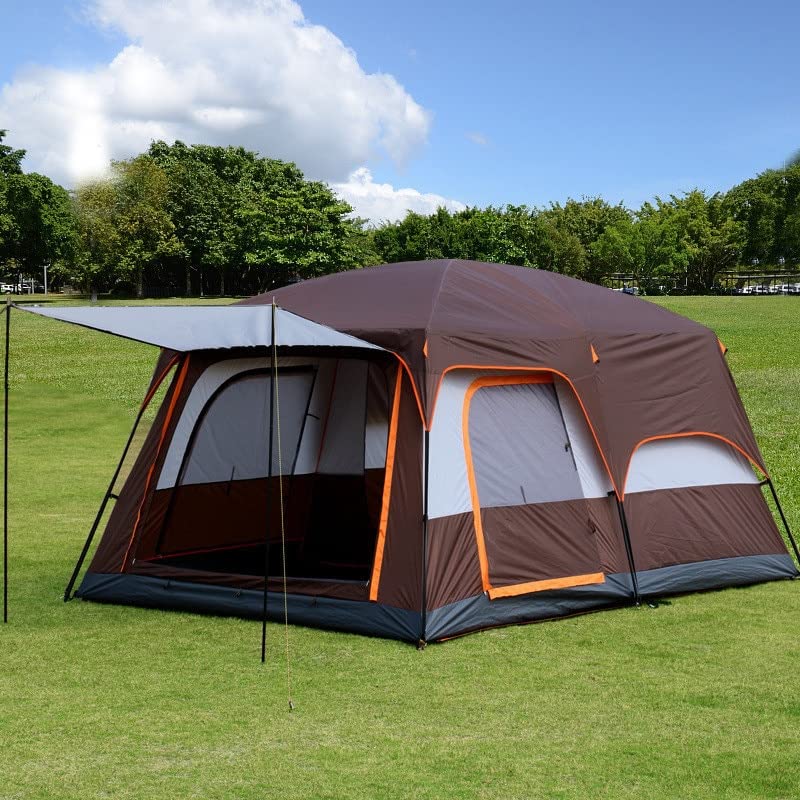 Zelte Outdoor Big Space Camping Zelt 3-5 Personen Doppelschicht Familienreise Party Großes Zelt 1 Wohnzimmer und 1 Halle 4 Farben Sport & 