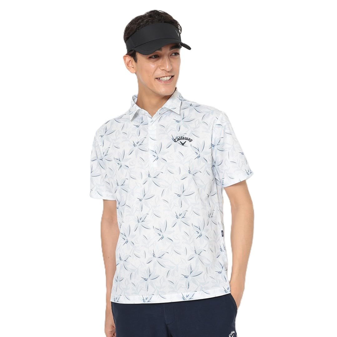 Amazon.co.jp: [キャロウェイ] 半袖シャツ 大きな花柄 かざあな