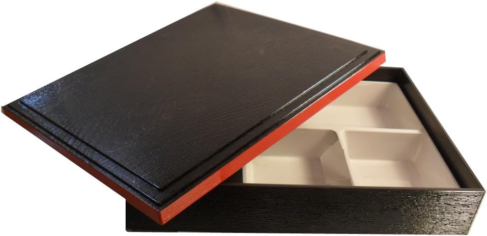 White Lacquer Bento Lunch Box - White Inner Tray (No Lid)