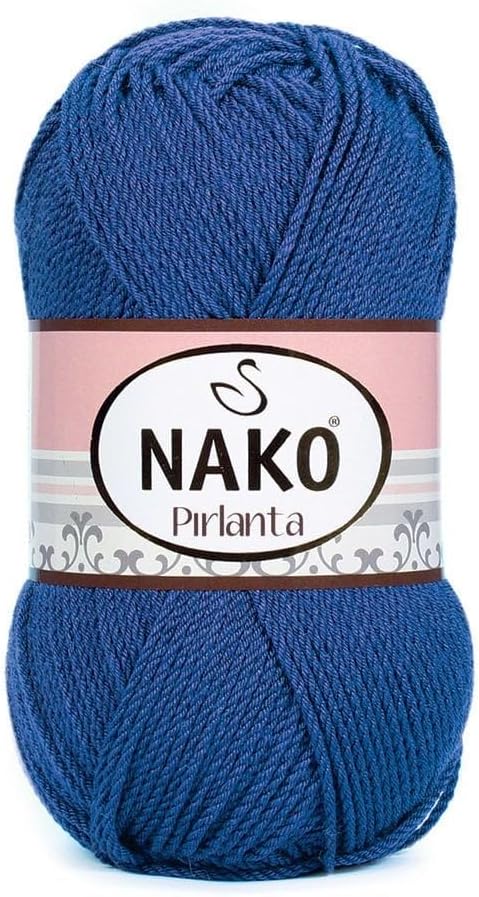 Pirlanta Crochet and Knitting Yarn 1PC (Color Saxe Blue no. 10084)