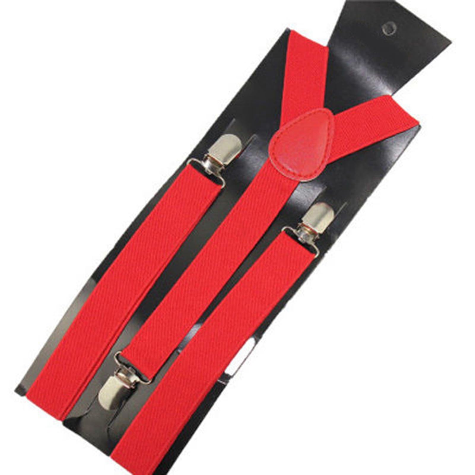 matumou Unisex Elastic Y-Shape Braces Men's Women's Adjustable Clip-on Suspenders
