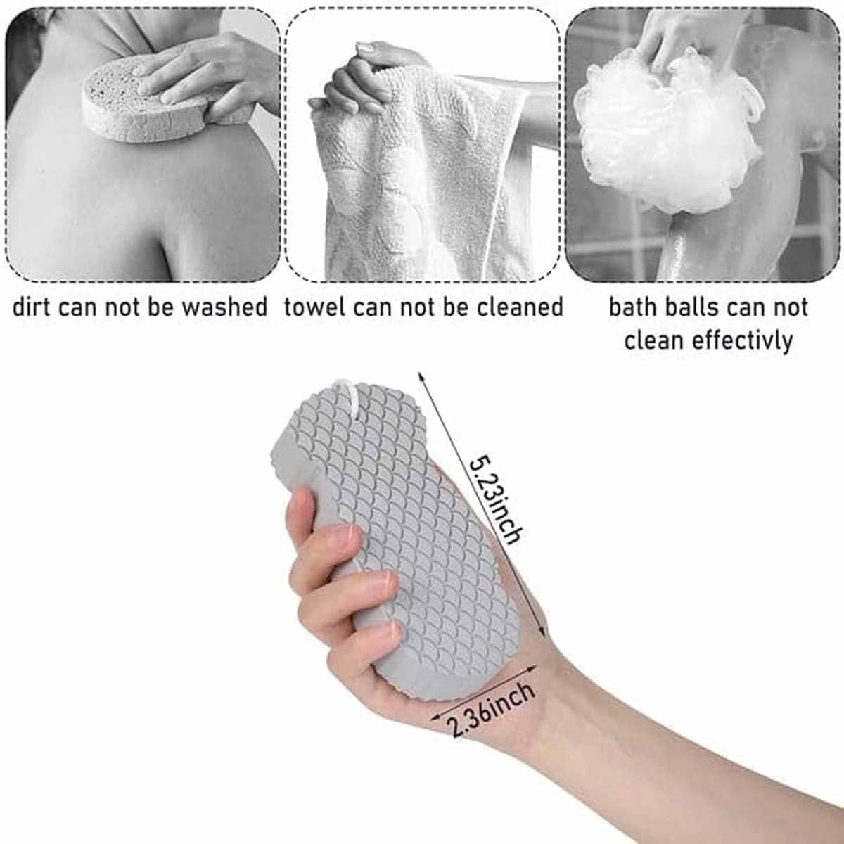 Spugna Bemarosa, Radiantskin Bemarosa Sponge, Esfoliante per la pelle coreana Scrubber Exfoliator, Pelle di scrubber del corpo coreano, Spugna da bagno esfoliante morbida, Scrubber per la pelle