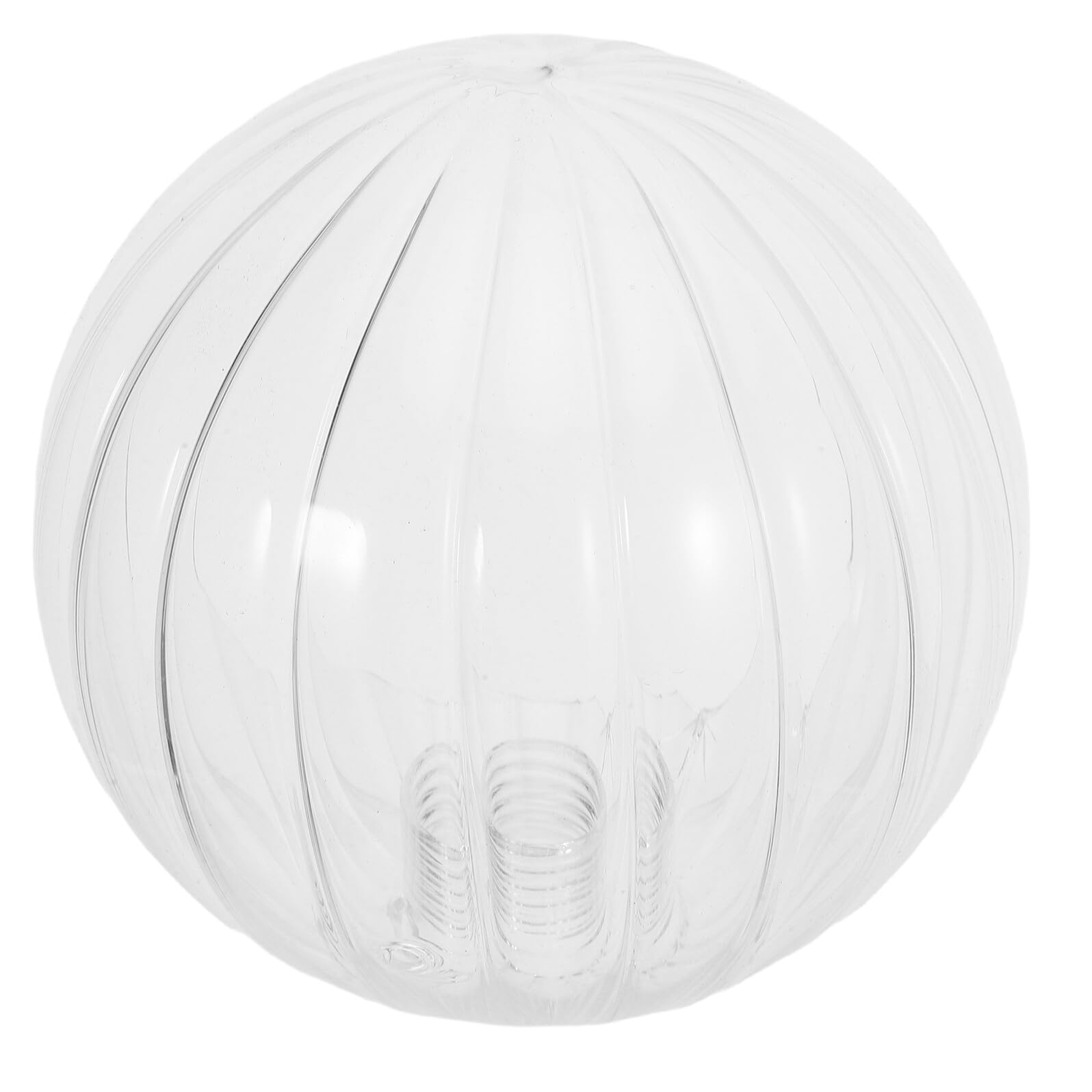 GOOHOCHY Borosilicate Glass Ribbed Globe Lampshade Round 120Mm for G9 Bulb with 22Mm Fitter Replacement Shade for Pendant and Home Lighting