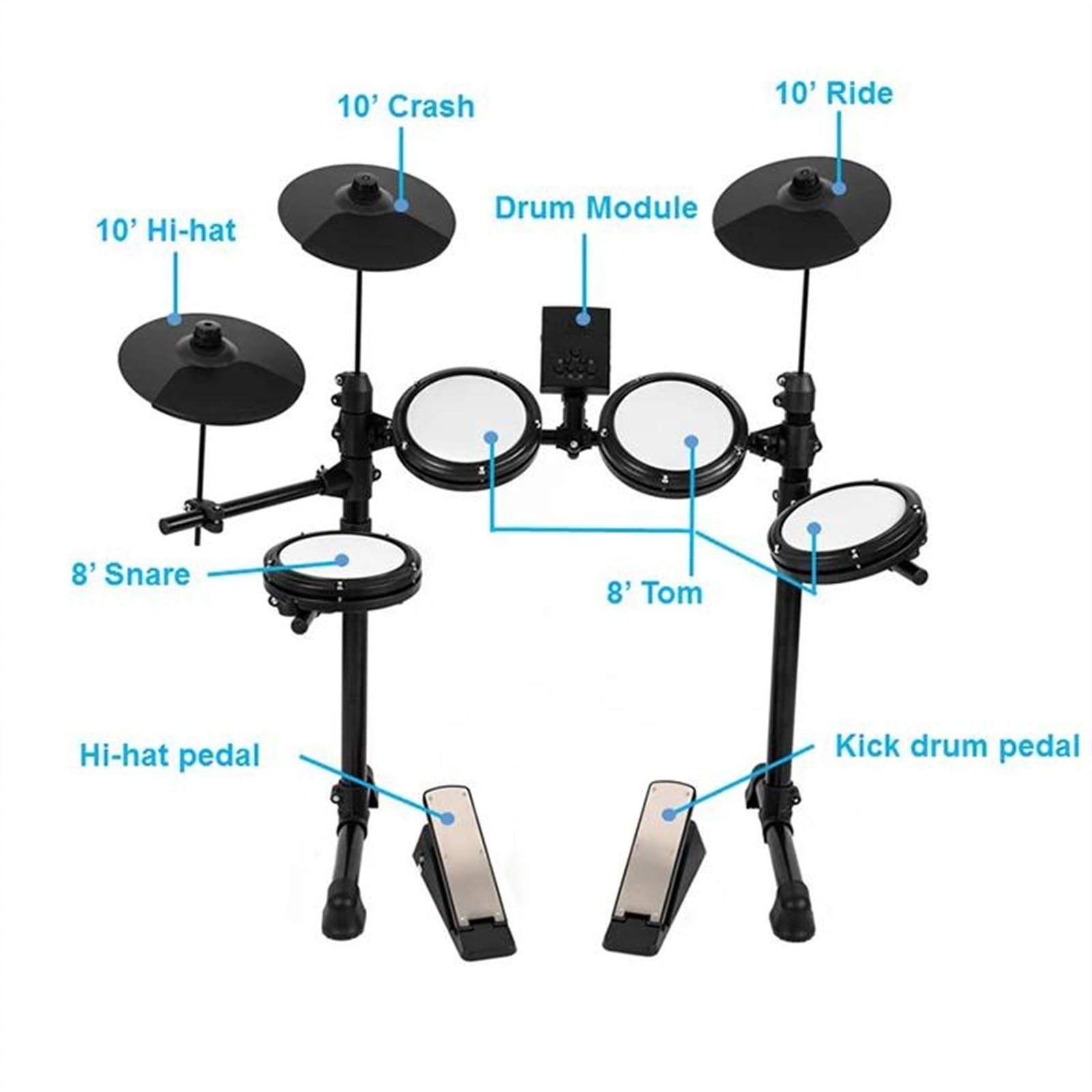Zestaw perkusji elektronicznej Profesjonalny perkusyjny instrument muzyczny Perkusja elektroniczna Pełna siatka Drum Pan Zestaw perkusji elektrycznej Profesjonalny zestaw perkusji elektronicznej