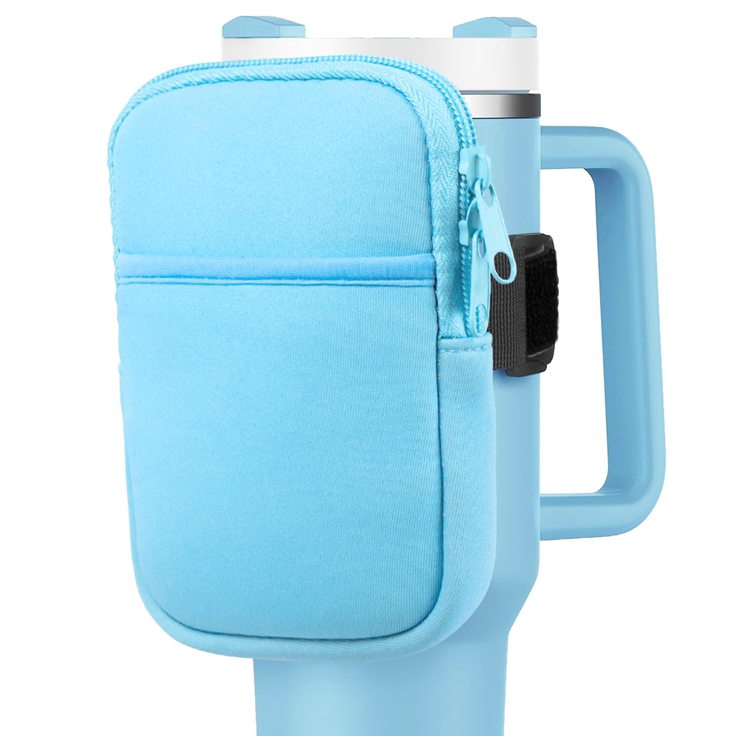 Water Bottle Pouch For Stanley Tumblers - Fits 20-40oz, Neoprene Holder With Pocket For Keys, Cards