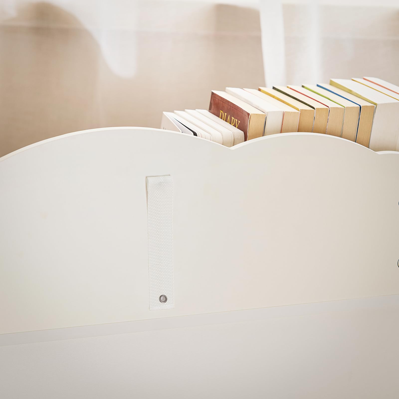 SoBuy Bibliothèque Enfant, Étagère à Livres, Étagère de Rangement Jouets pour Enfants, Meuble Rangement sur Pieds pour Chambre d’Enfant, 2 Compartiments Ouverts, Blanc, 61 x 35 x 71 cm KMB100-K-W