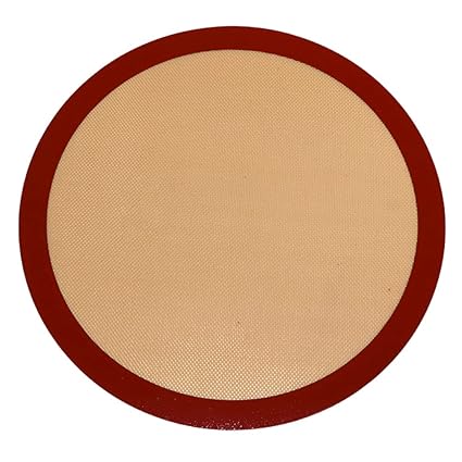 SOLUSTRE Silicone Baking Mats Reusable Non- Stick Pastry Mat Oven Liner Sheets Mats Silicone Pan Liners Round Cake Pan Mat for Making Cookies Macarons Bread Pastry Pizza Cookie Baking Pad 12inch