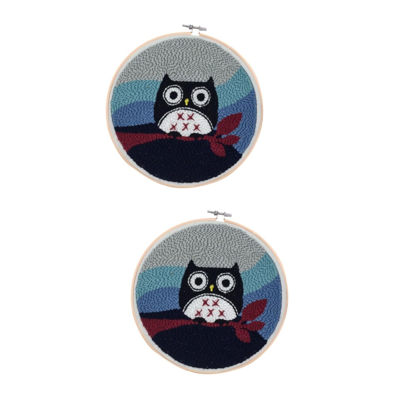 STOBOK 2pezzi Kit Di Ricamo Cartoon Owl Per Strumenti Per Ricamo Con Filo Accessori Attività Manuali Per La Decorazione Della Casa