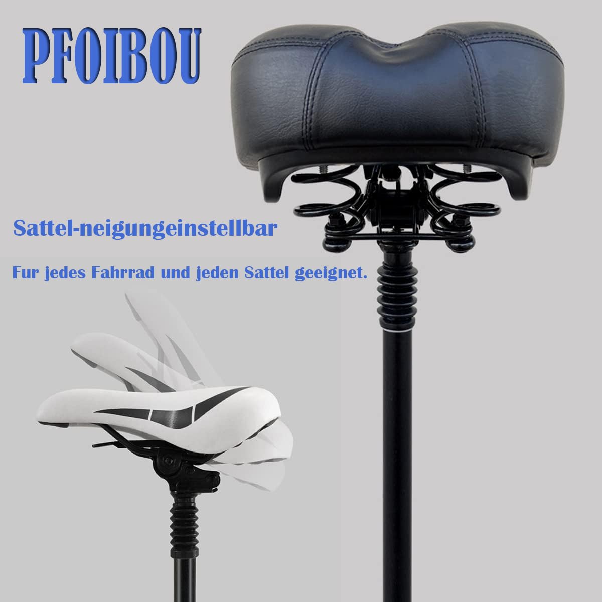 Sztyca podsiodłowa PFOIBOU do rowerów górskich, MTB, szosowych, BMX, eBike, 27,2/28,6 x 300/350/400 mm, aluminium, czarna