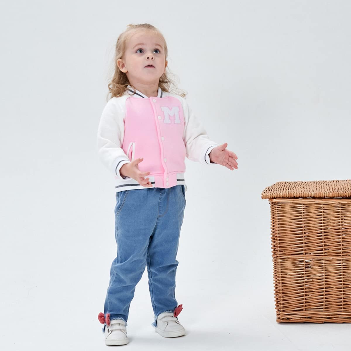 famuka Little Kid Baseball Jacket Warm Cotton Outerwear Toddler Boy Girl Coats - Image 4