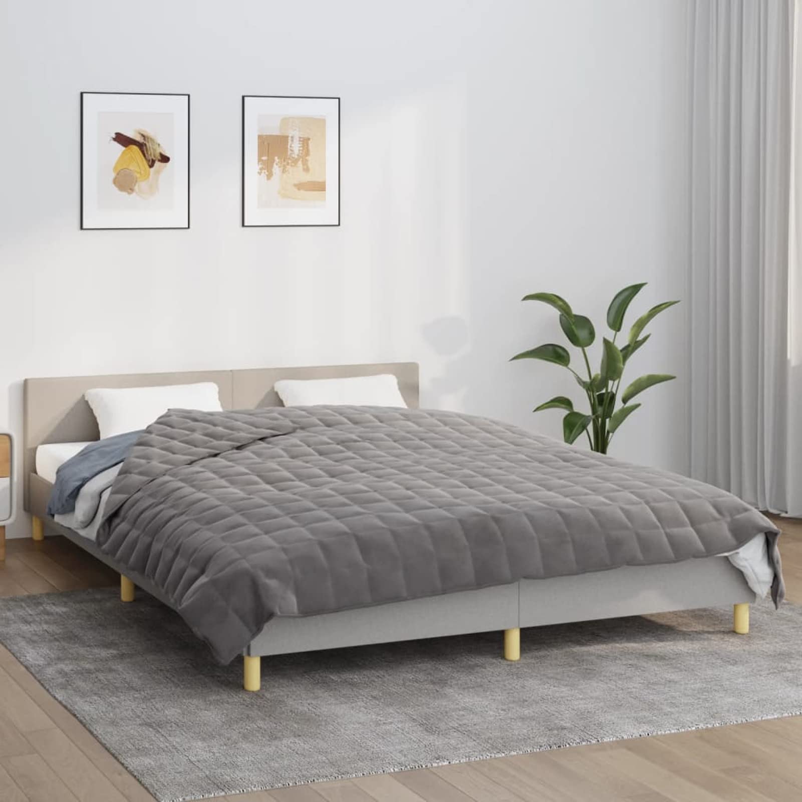 JUDYY Coperta Ponderata Grigia 200x200 cm 13 kg Tessuto,Biancheria,Lenzuola e Coperte,Coperte-350779