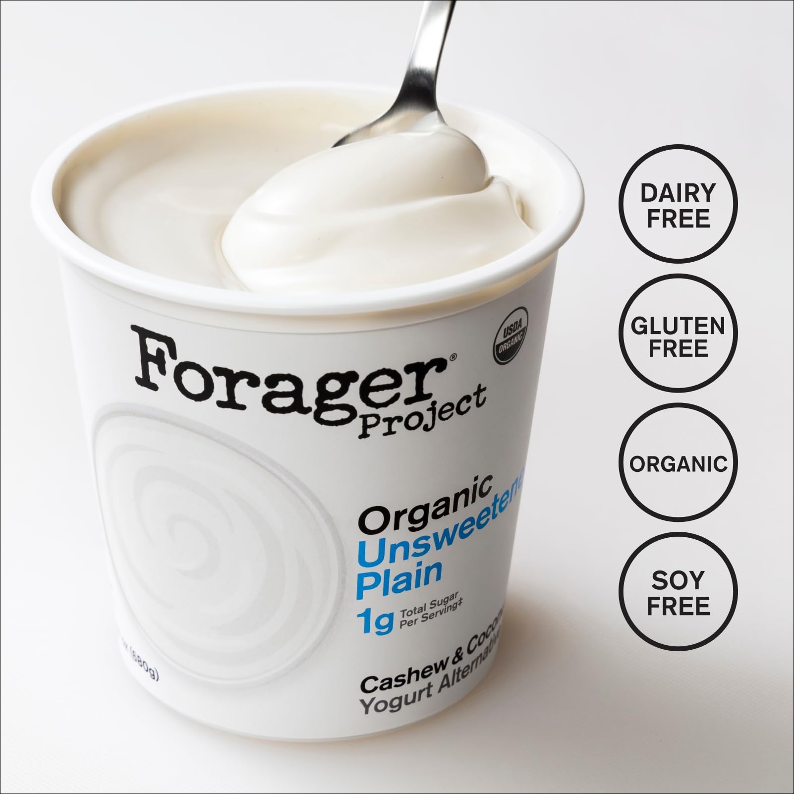 Forager Project Organic Dairy-Free Unsweetened Plain Cashewmilk Yogurt Alternative 24 Ounce — view 3