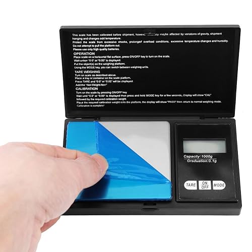 Miniatura 7 de Mini báscula digital LED de alta precisión de bolsillo portátil Báscula electrónica de oro plata diamante joyería piedra escala (35.27 oz0.00 oz)