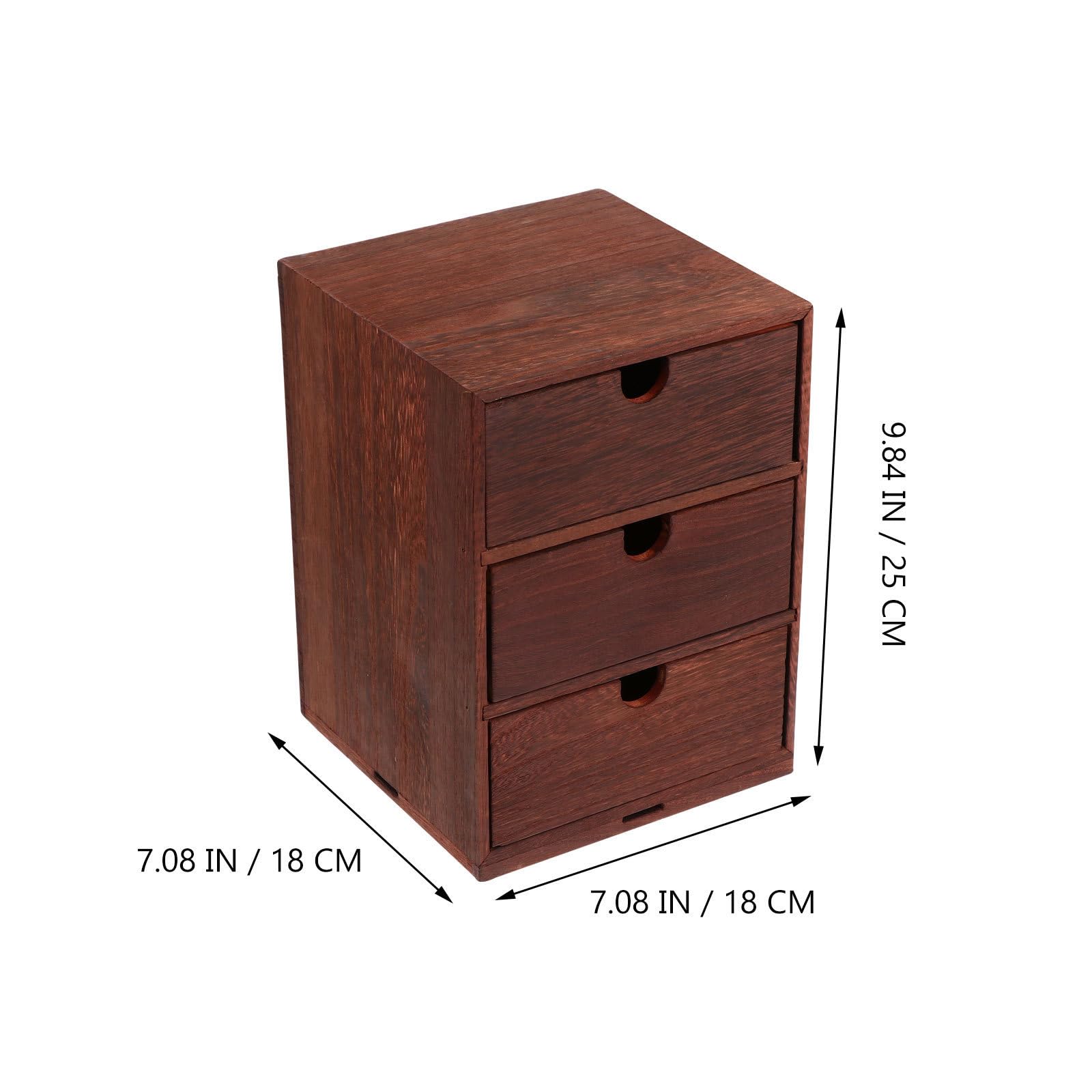 Scatola Portaoggetti da Scrivania in Legno, Vintage, 4 Cassetti
