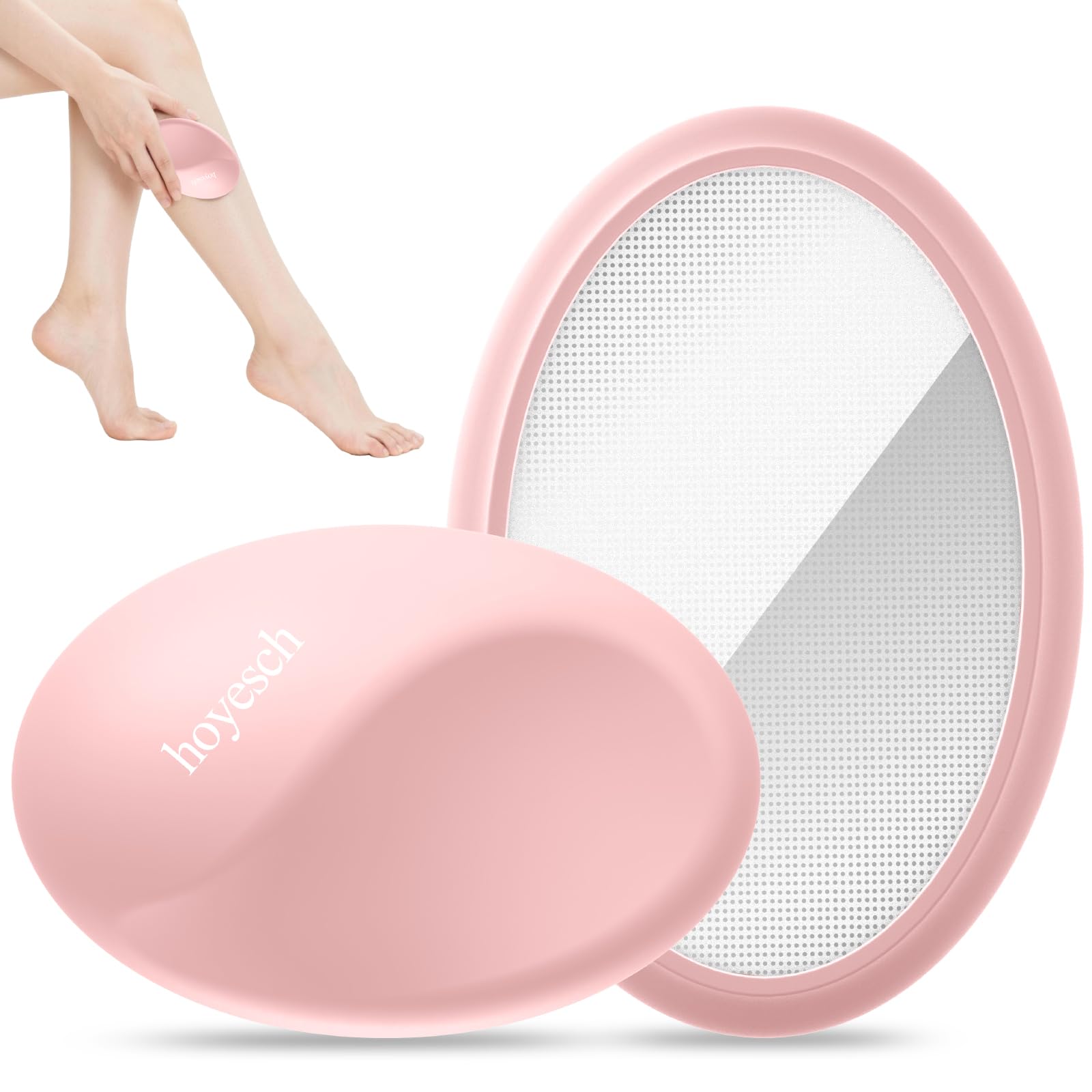 hoyesch Crystal Hair Eraser for Women and Men (Pink) | Reusable Crystal Hair Remover Painless Exfoliation Epilators Hair Removal for Women, Magic Hair