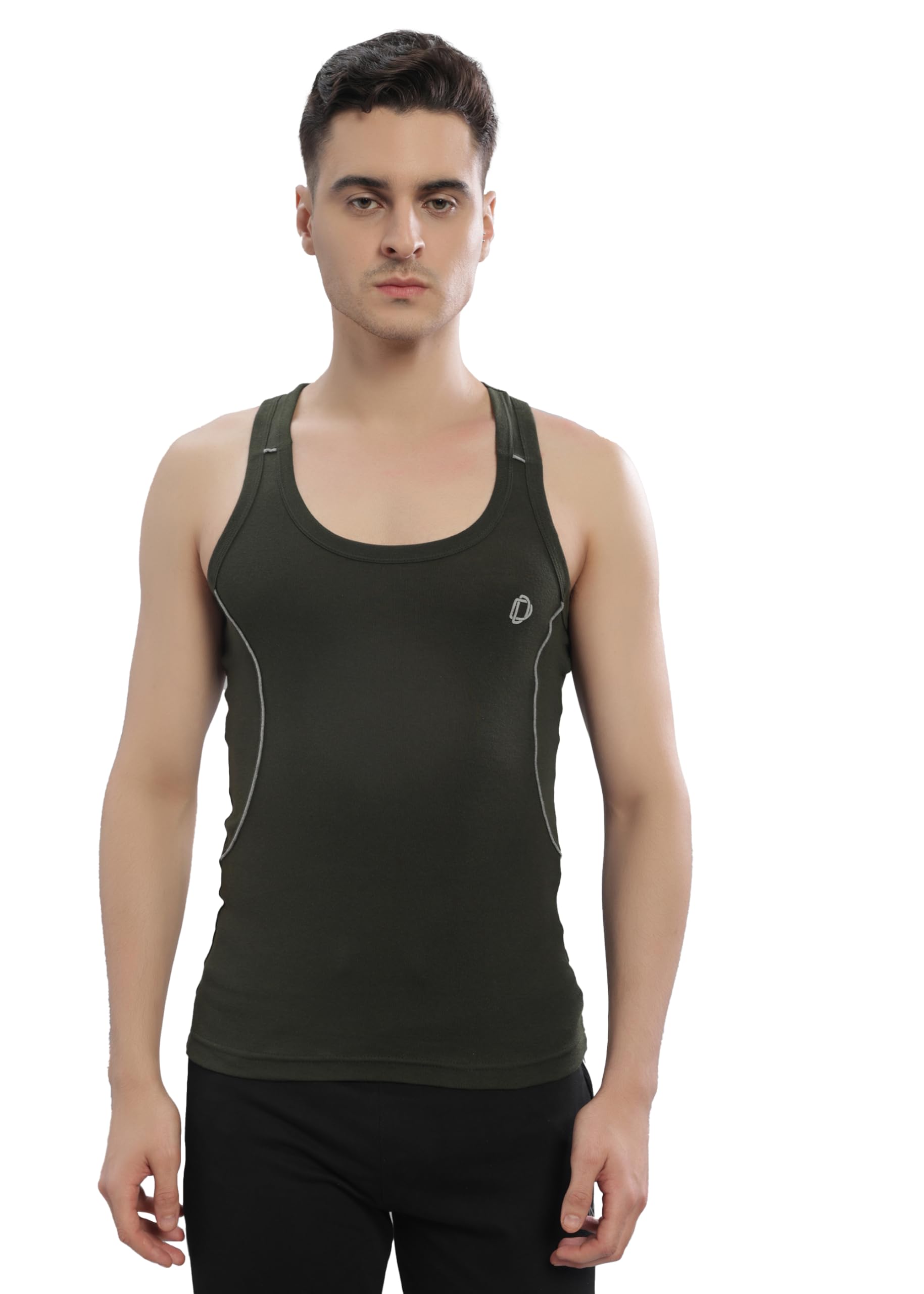 dollar bigboss Men's Solid Cotton Gym Vest (Colour May Vary)-picture-21