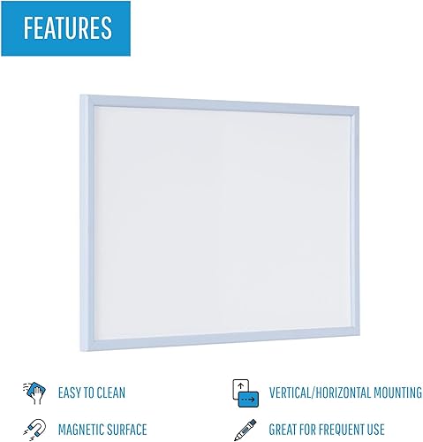 Miniatura 3 de MasterVision Pastel Collection - Pizarra magnética de borrado en seco, marco MDF de color azul, 23.62 x 17.72 pulgadas