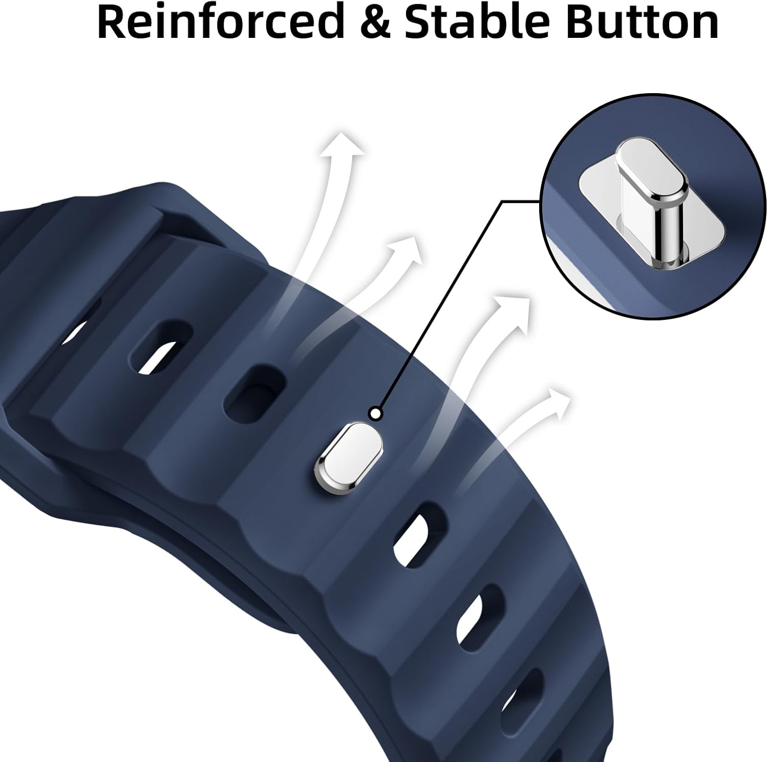 Sport Band Compatible with Apple Watch Ultra 2 Band 49mm 46mm 45mm 44mm 42mm for Men, Soft Silicone Wristbands Waterproof Replacement Strap for iWatch Series 11 10 9 8 7 6 5 4 3 SE Ultra 3 2 1, 2 Pack - Image 3