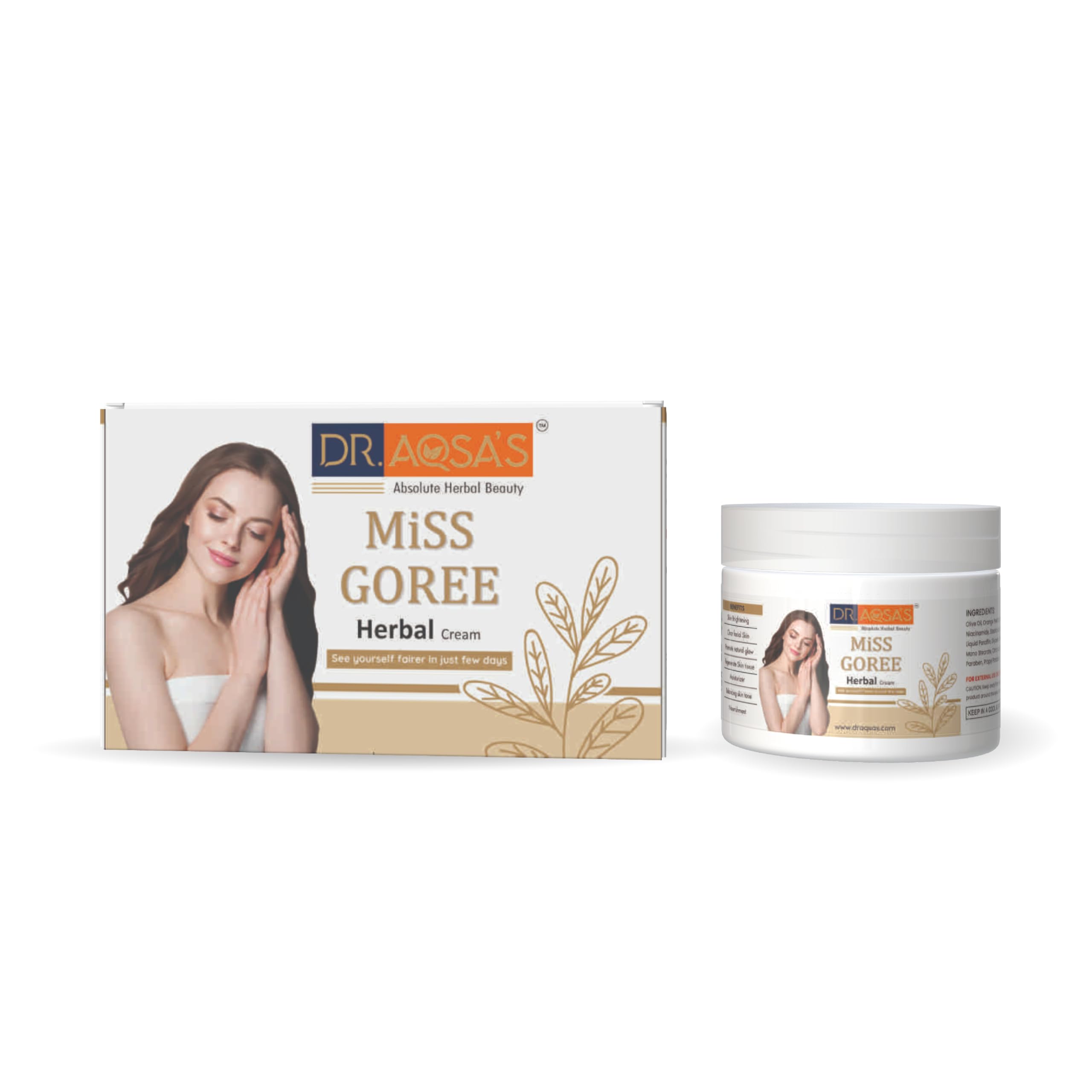 Herbal Miss Goree Cream | Protects Your skin | Improves Skin tone and Gives a Healthy Skin | 100% Natural | Suitable For All Skin Types | For men & Women| 50 Gram