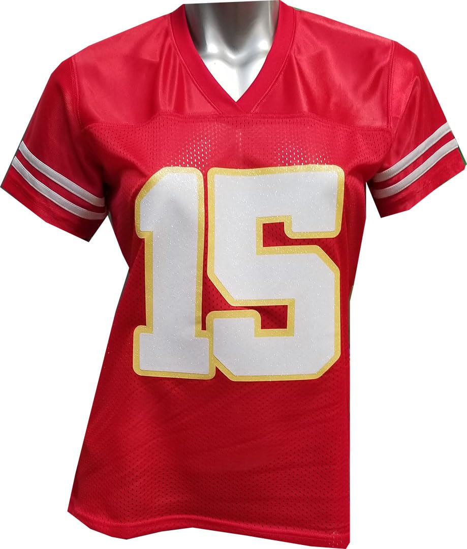 Custom Glitterflake MAHOMES Womens Red Jersey Size Small, Patrick