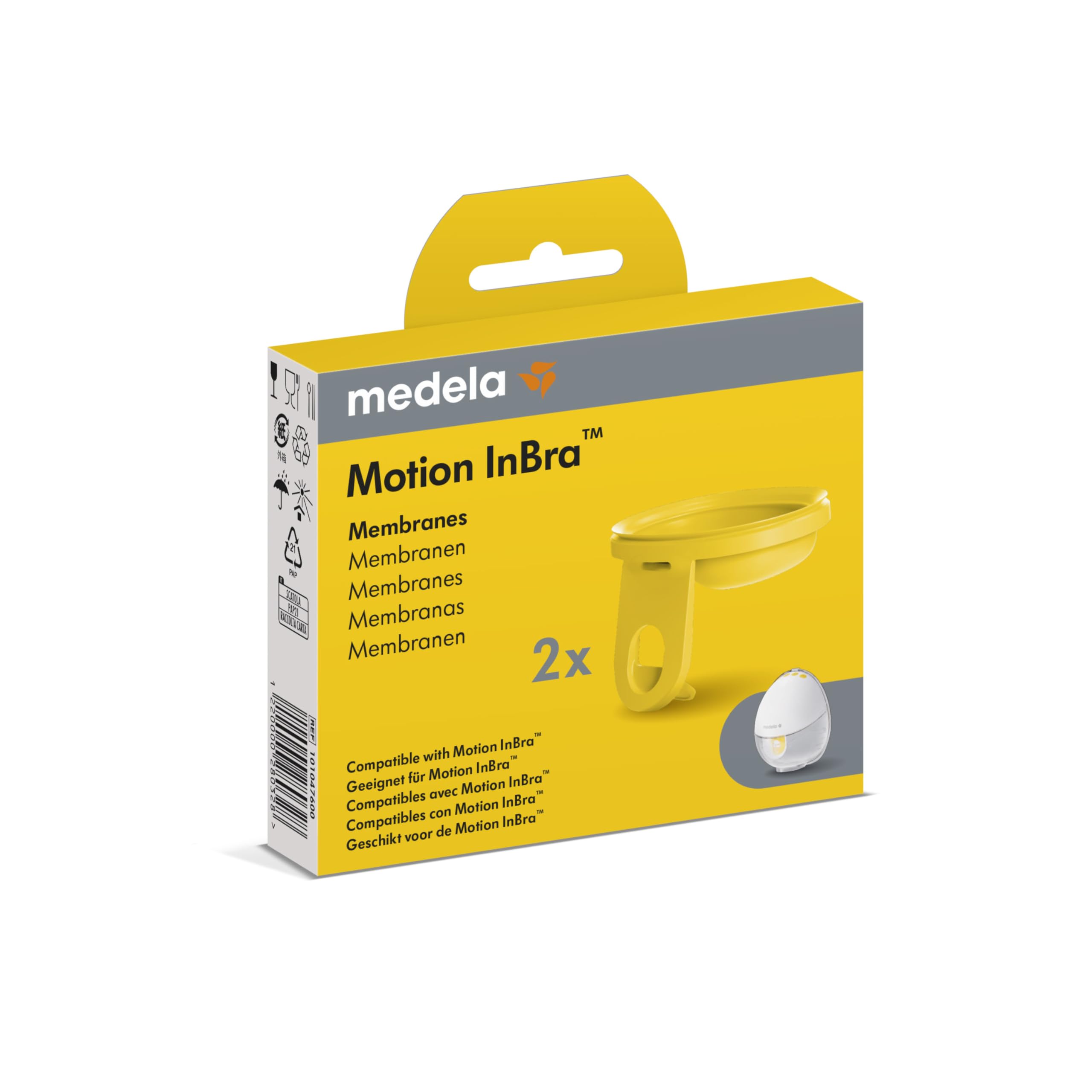 Medela Replacement Membrane, 2-Pack, Designed for Motion InBra™ Breast Pump, Transparent - Image 2