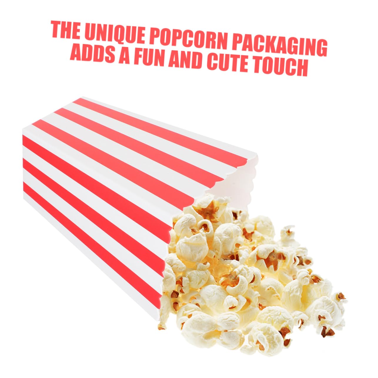 Alipis 50stücke Stk Einweg-popcorn-eimer für Kinobesuche Rot-weiß Gestreifte Popcorn-papierboxen für Snacks Einweg-kino-popcorn-becher