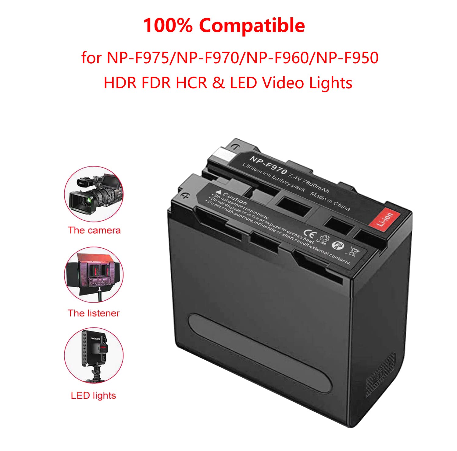 Batteries NP-F970 Powerextra 8800mAh + Chargeur Double - Compatible Sony Caméscope