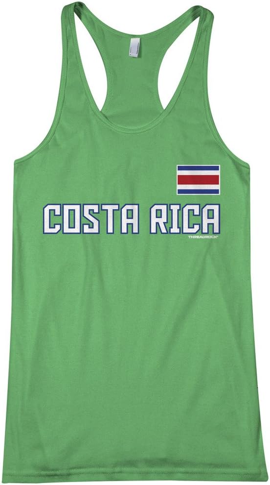 Threadrock Women's Costa Rica National Pride Racerback Tank Top