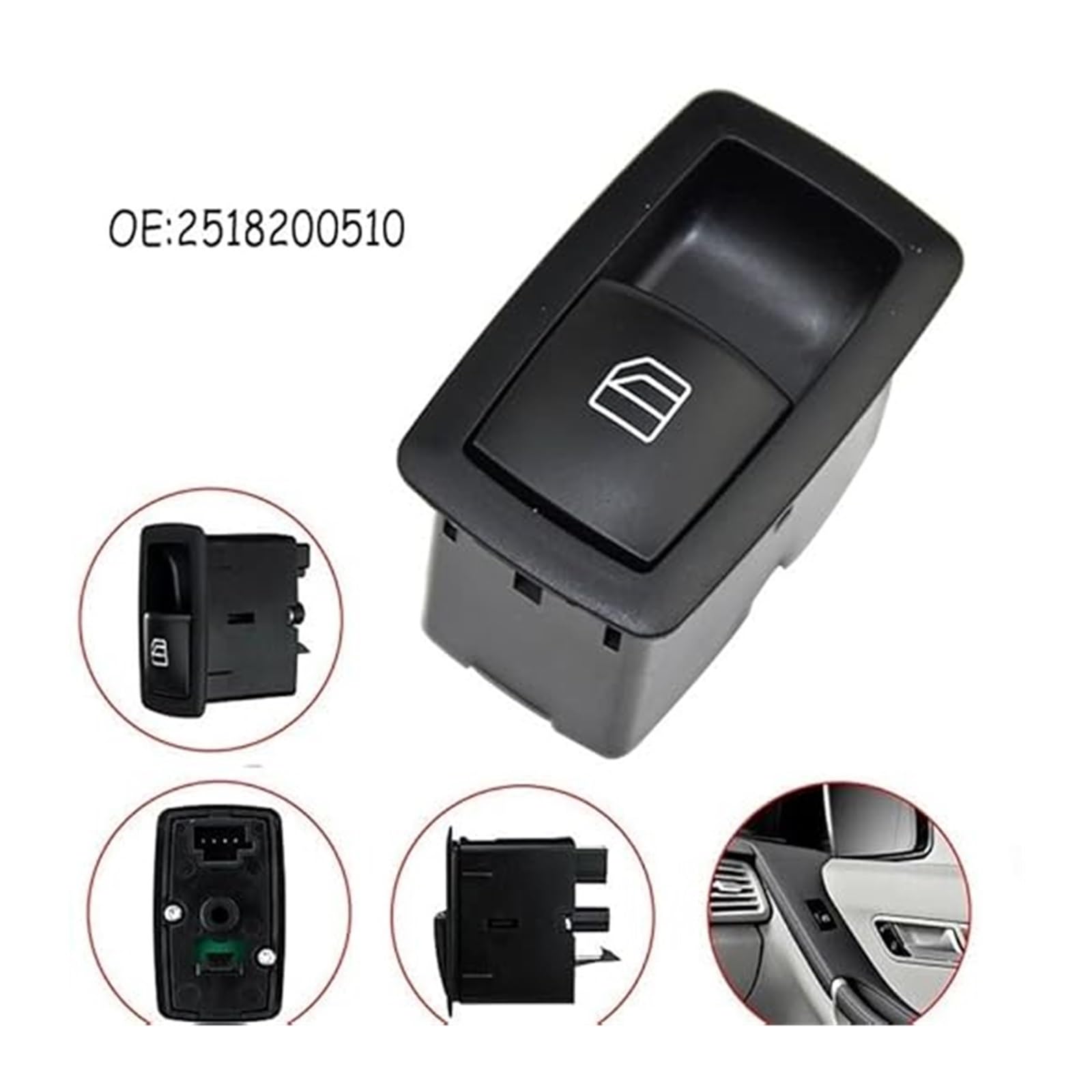 Interrupteur Lève-Vitre Électrique GEEANDLY A2518200510 Compatible Mercedes Classe A B ML GL R