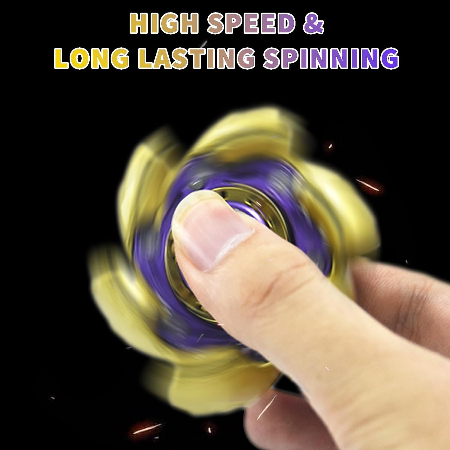 SKEDC Pillbug Fidget Spinner, Alloy Open-Shell Fidget Spinners for Adults, Stress Relief Decompression Toys(Gold/Purple)