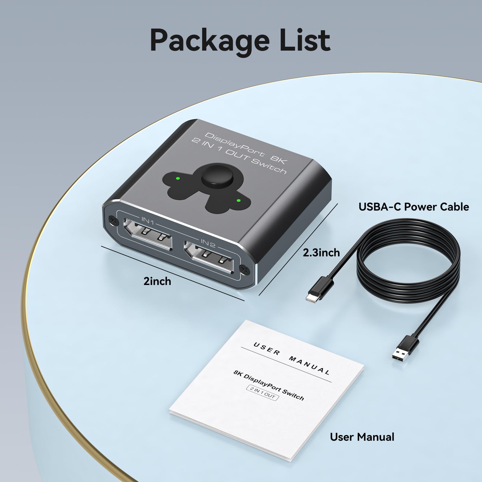 Switch Display Port 2 In 1 Out 8K60Hz 4K144Hz Displayport 1.4 DP Compatibile TV Monitor Proiettori